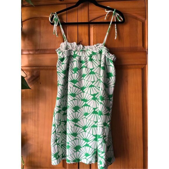 H&M Shell Print Waffled Jersey Shift Dress Size Medium - Picture 6 of 10